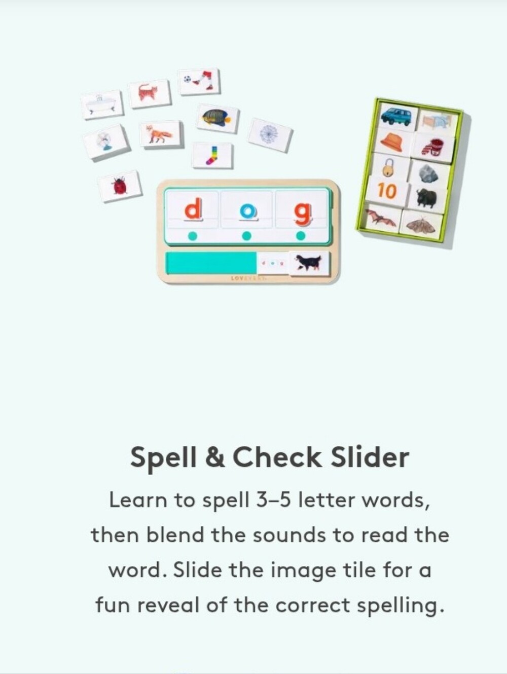 Lovevery Spell & Check Slider From Reading Skill Set Part 1 Skill 3 - Picture 4 of 4